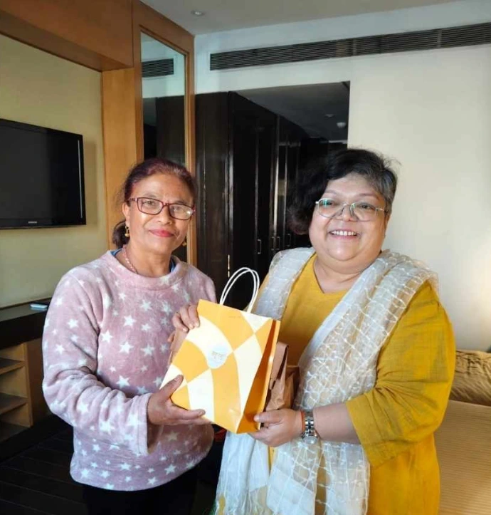 Lakadong turmeric sourcing visit through Padma Shri Trinity Saioo’s cooperative. Maatru Rasah.