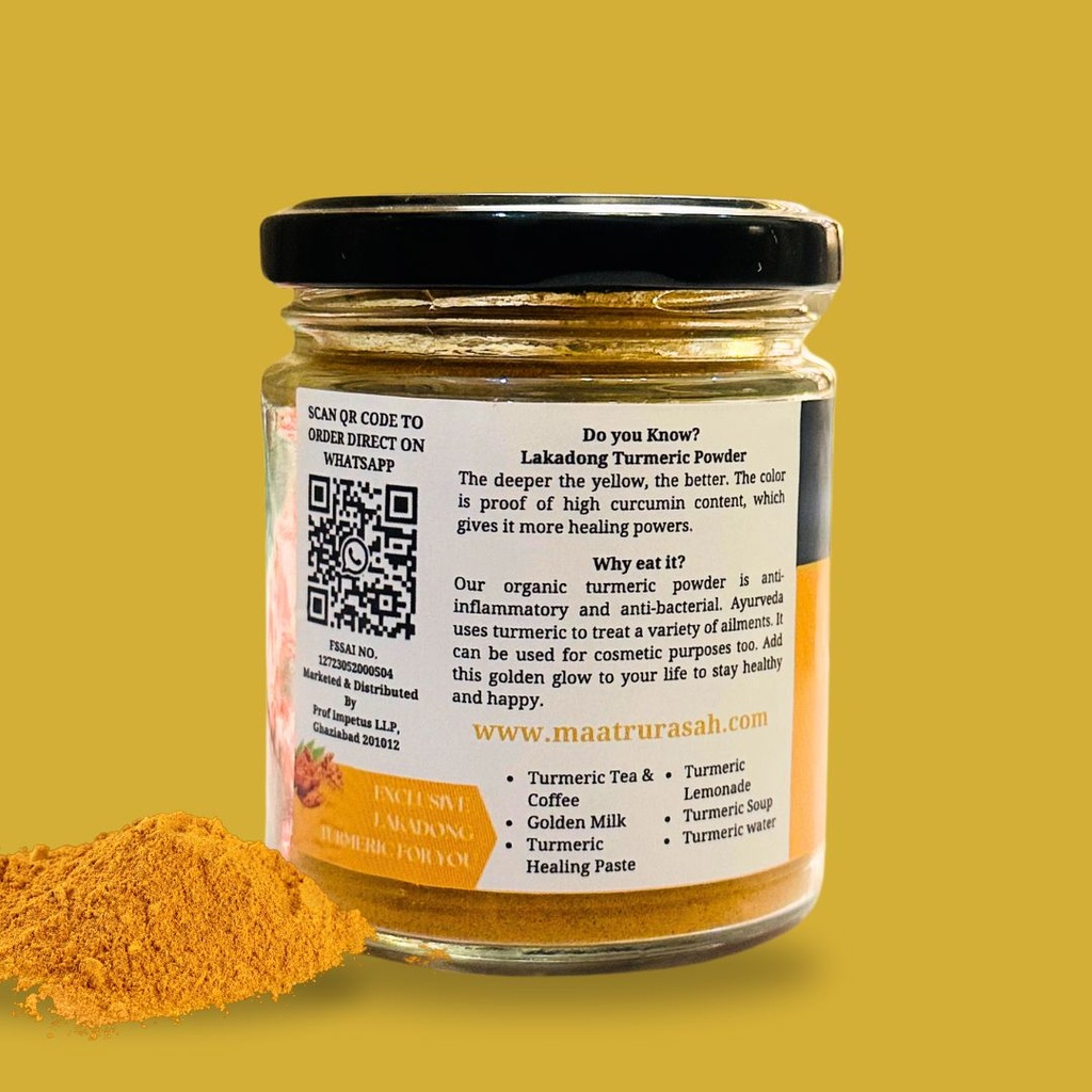 Organic Golden Lakadong Turmeric Powder on Maatru Rasah