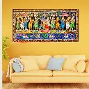Eternal Dance of Love: Lord Krishna and Radha in Pattachitra Art Painting For Home Wall Art Decor