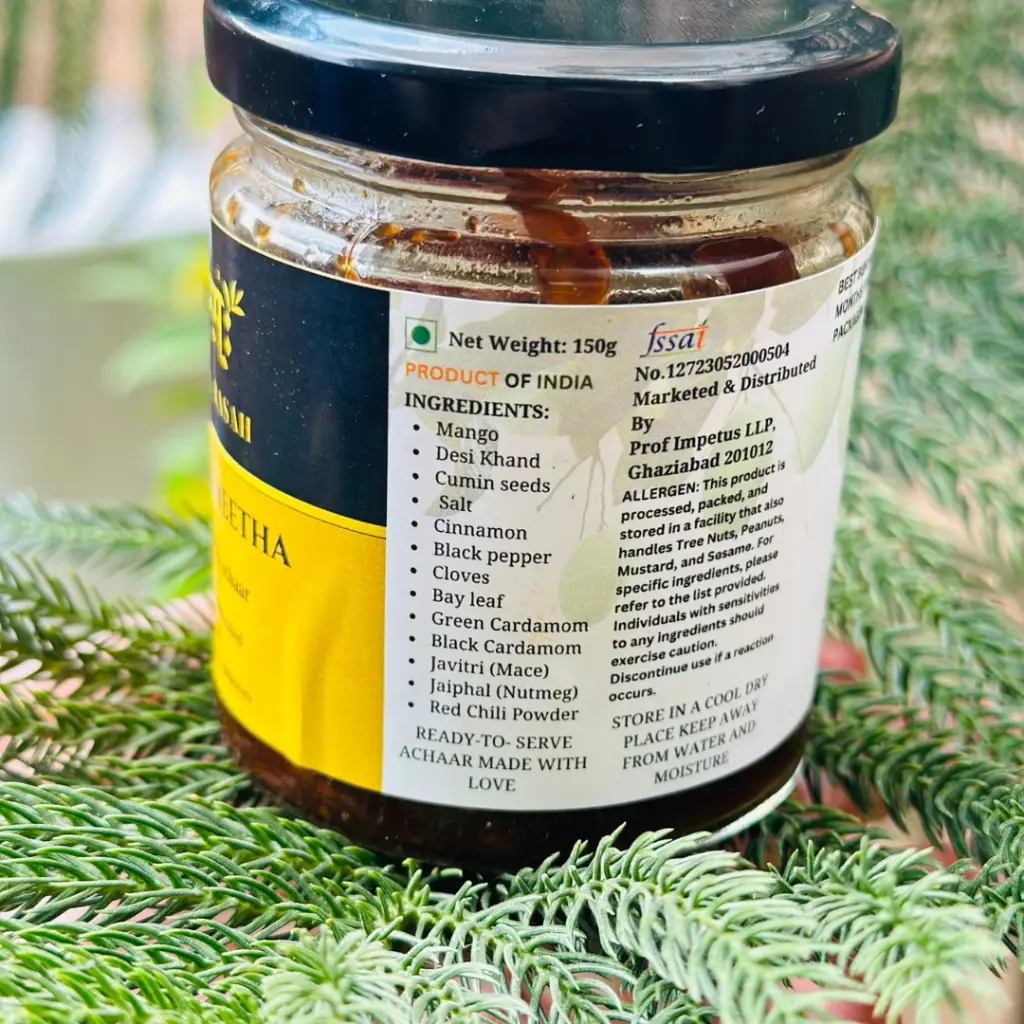 ingredients khatta meetha homemade, desi khand, small batch