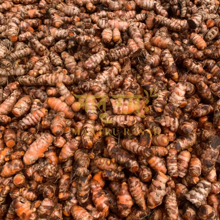 gi tagged lakadong tumeric from maatru rasah freshly grinded and packed in glass jar.webp