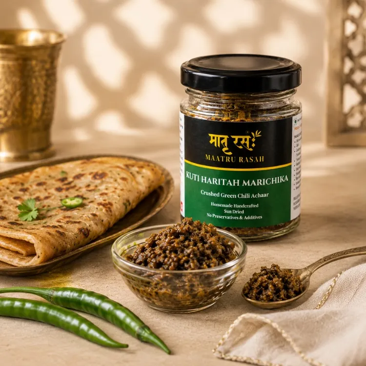 serve with aloo paratha Green chili Achaar Homemade by maatru rasah.webp