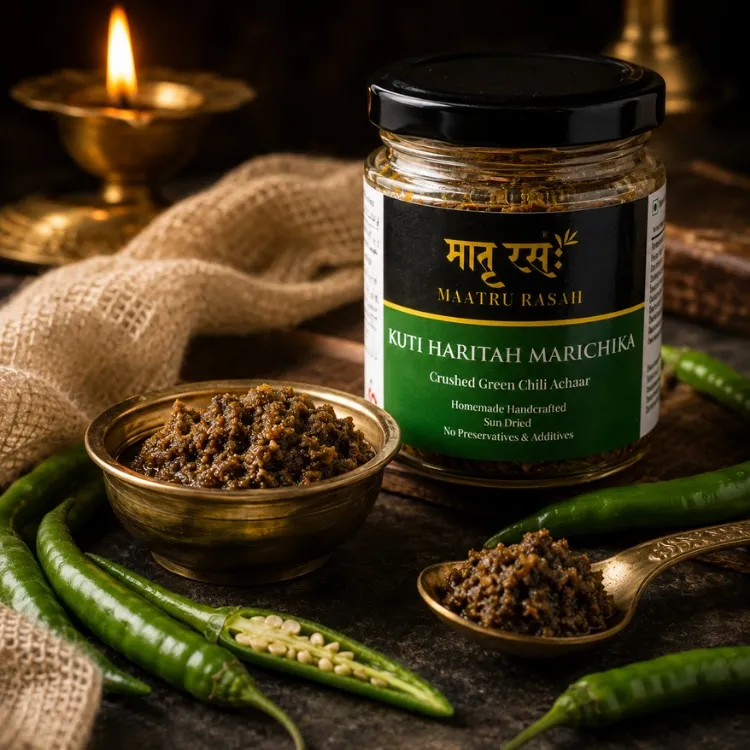 Kuti Haritah Marichika — Green Chili Achaar