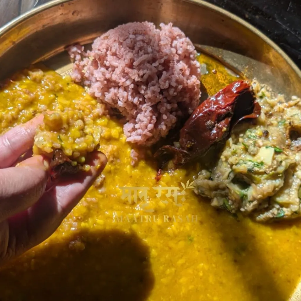 Red-Rice-cooked-and-served-in-plate
