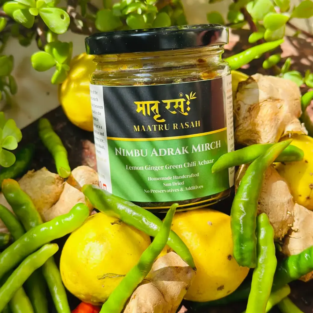 [NAM150G] Ghar ka Nimbu Adrak Mirch Achaar | Homemade Lemon Ginger Chilli Pickle