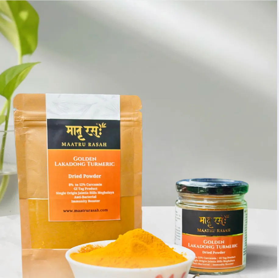 Organic Golden Lakadong Turmeric Powder of Meghalaya | Lakadong High Curcumin Turmeric Powder