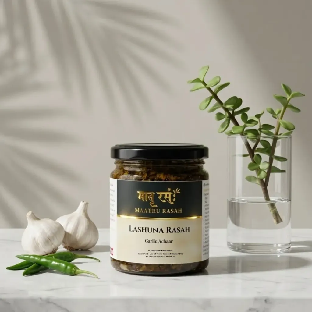 Homemade Garlic Pickle | Garlic Achar | Lahsun Ka Achar | Lehsun Achaar - LASHUNA RASAH