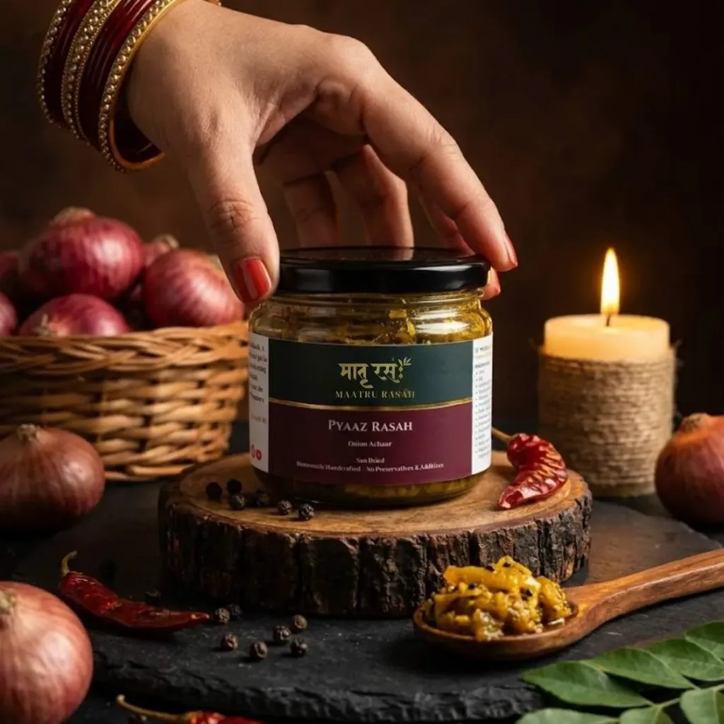 [PR150G] Pyaaz Rasah — Onion Achaar (Pyaaz Ka Achar) (150g in Glass Jar)
